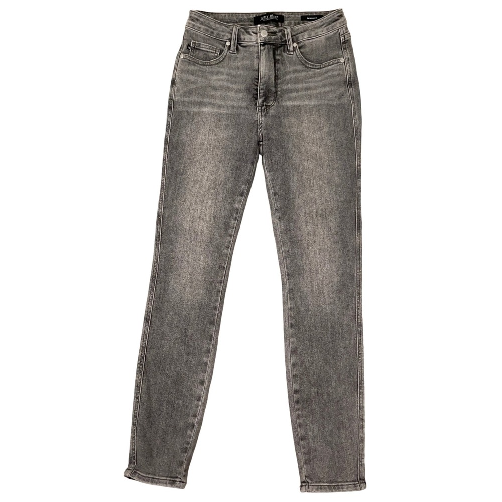 Judy Blue Jeans Women 6 Gray Acid Wash Skinny High Rise JB88862 Edgy Streetwear